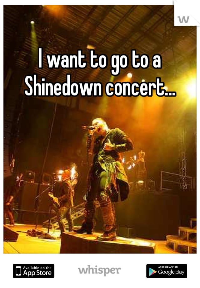 I want to go to a Shinedown concert...