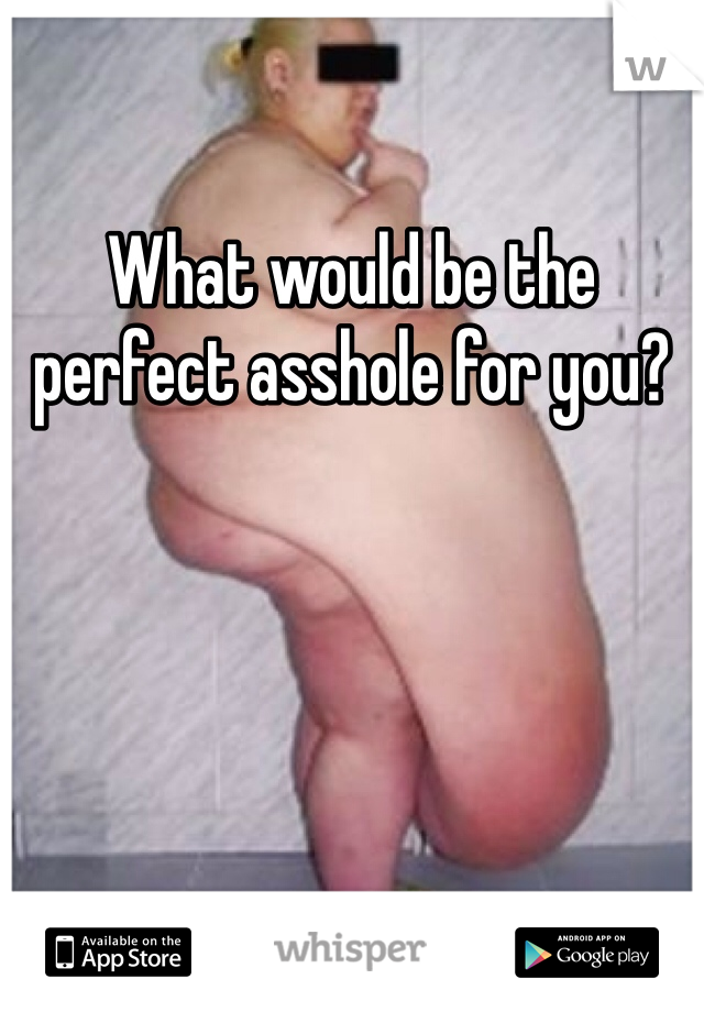 What would be the perfect asshole for you?