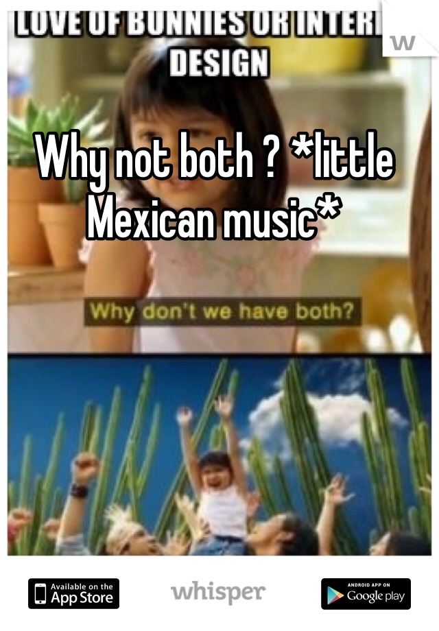 Why not both ? *little Mexican music*