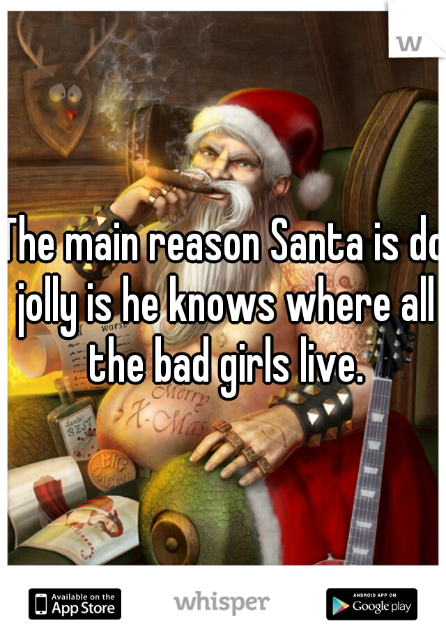 The main reason Santa is do jolly is he knows where all the bad girls live.