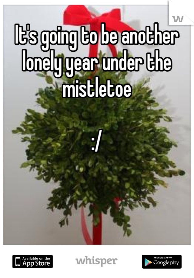 It's going to be another lonely year under the mistletoe 

:/