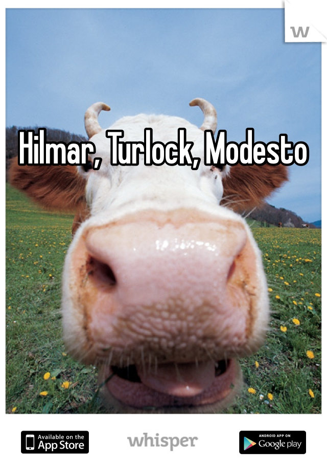 Hilmar, Turlock, Modesto