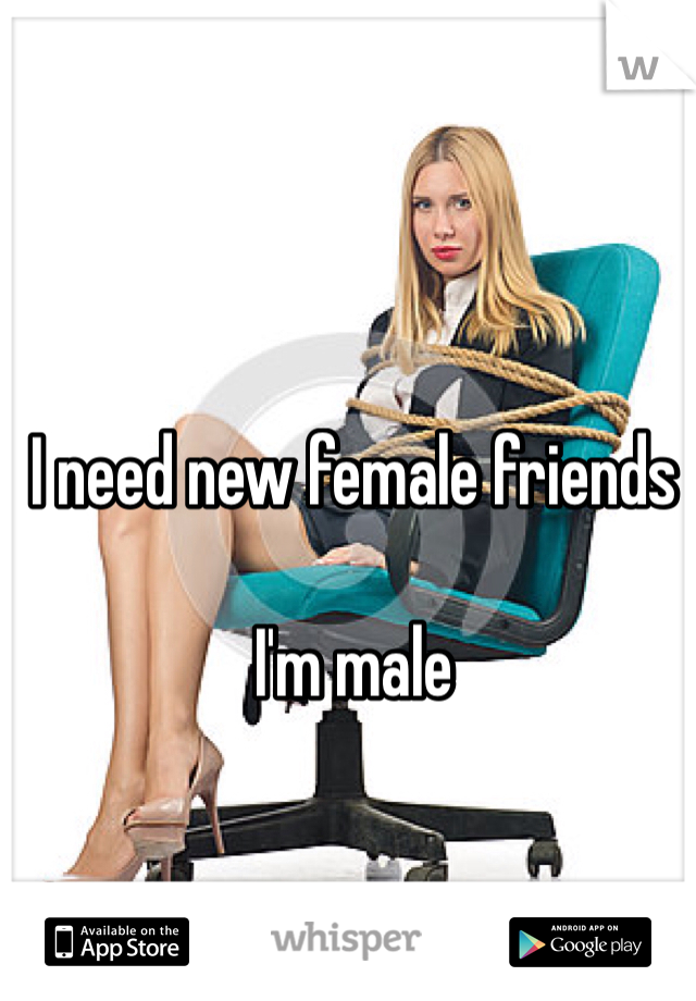 I need new female friends

I'm male 