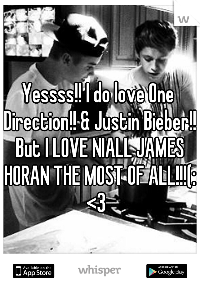 Yessss!! I do love One Direction!! & Justin Bieber!! But I LOVE NIALL JAMES HORAN THE MOST OF ALL!!!(: <3  