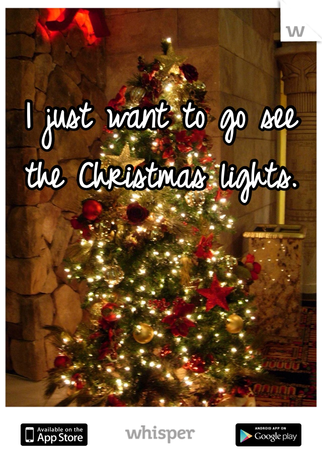 I just want to go see the Christmas lights. 
