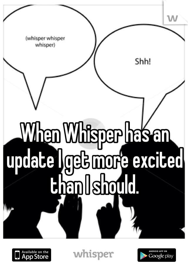 When Whisper has an update I get more excited than I should. 