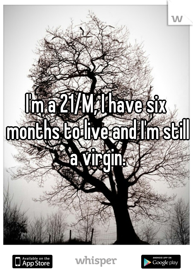 I'm a 21/M, I have six months to live and I'm still a virgin.