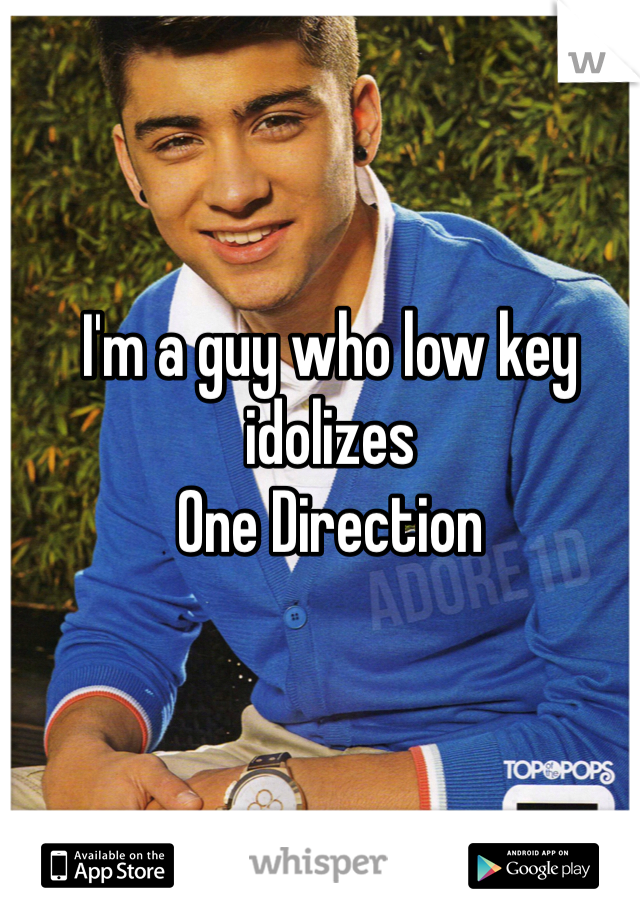 I'm a guy who low key idolizes 
One Direction