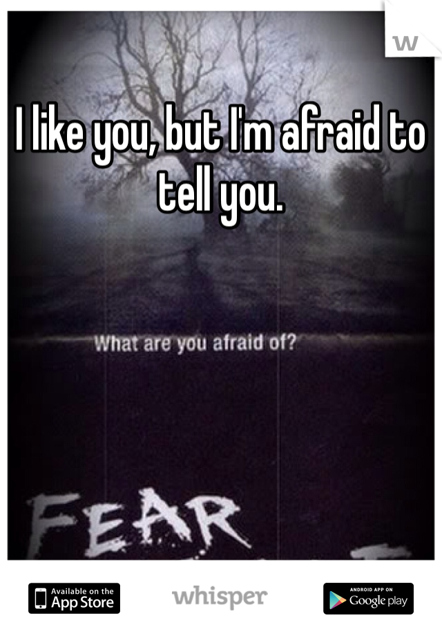 I like you, but I'm afraid to tell you. 