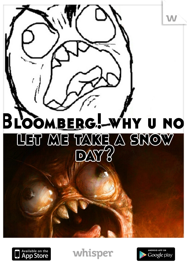 Bloomberg! why u no let me take a snow day?