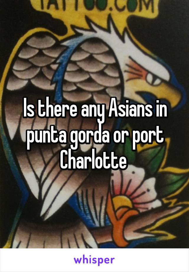 Is there any Asians in punta gorda or port Charlotte 
