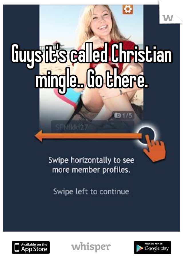 Guys it's called Christian mingle.. Go there.