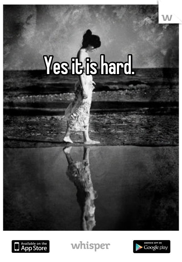Yes it is hard. 
