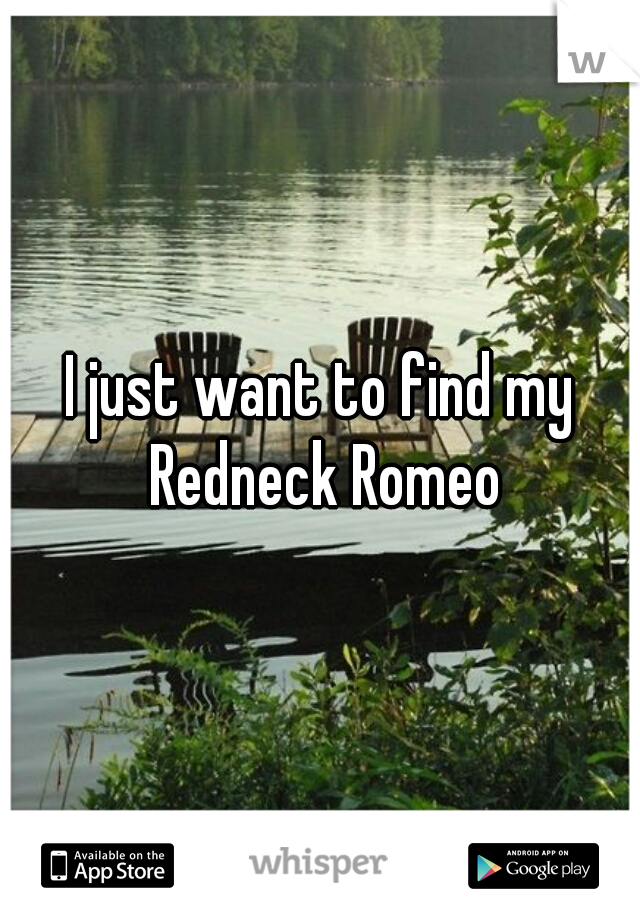 I just want to find my Redneck Romeo