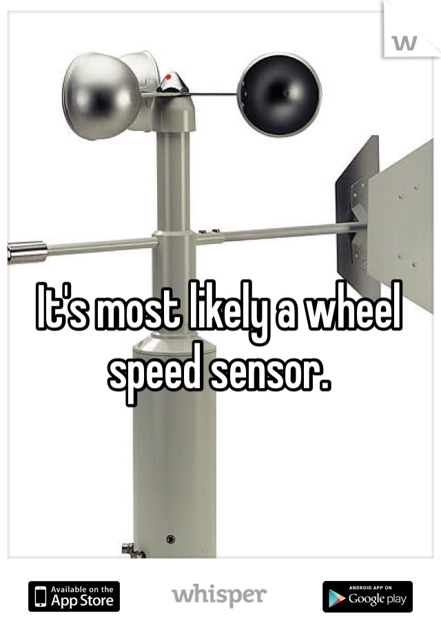 It's most likely a wheel speed sensor. 