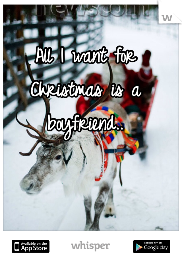 All I want for Christmas is a boyfriend..