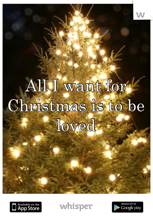 All I want for Christmas is to be loved