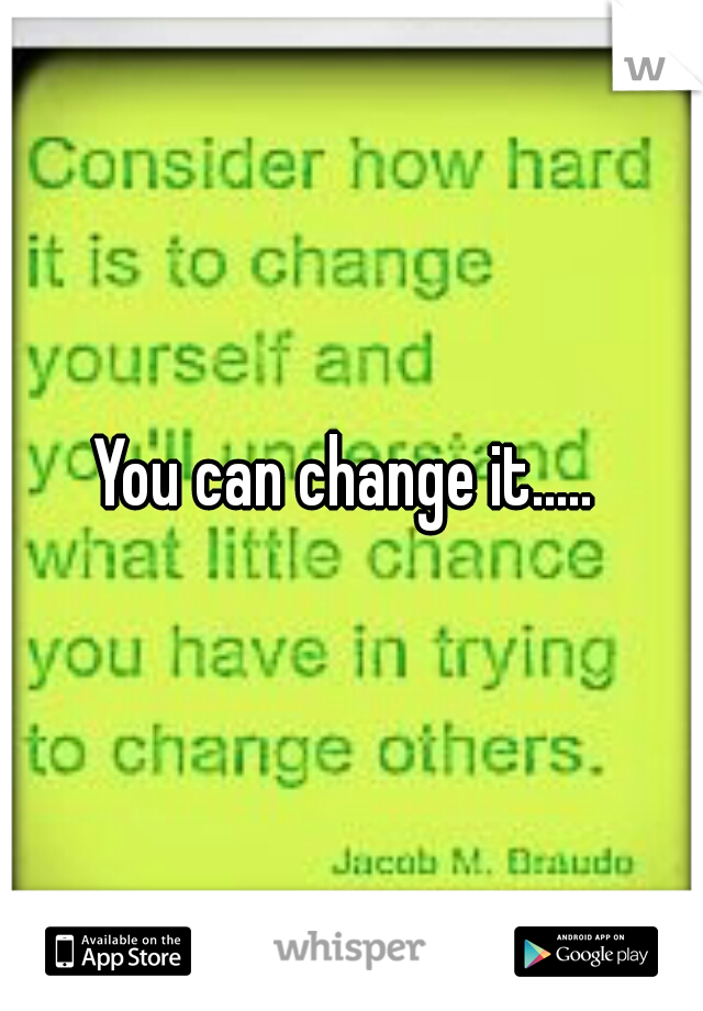 You can change it..... 