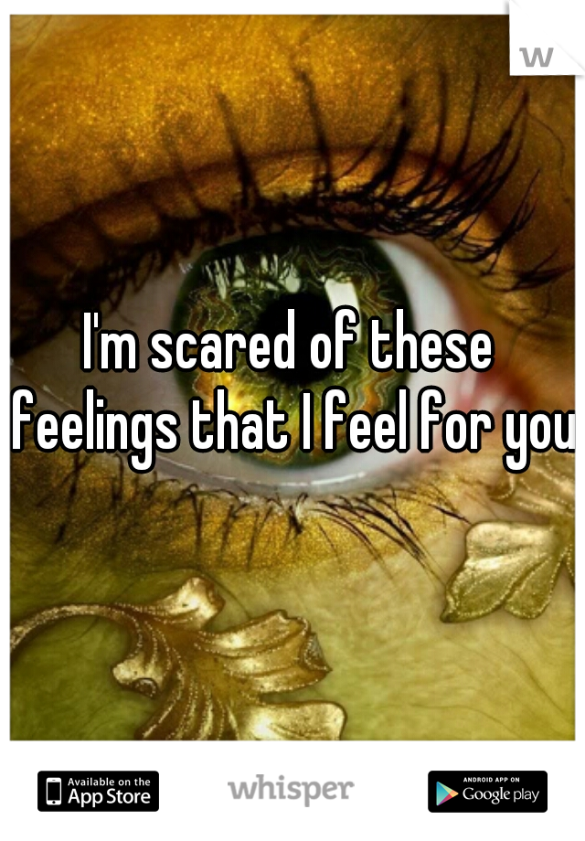 I'm scared of these feelings that I feel for you