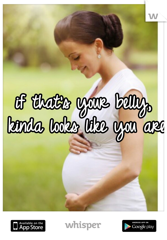 if that's your belly, kinda looks like you are