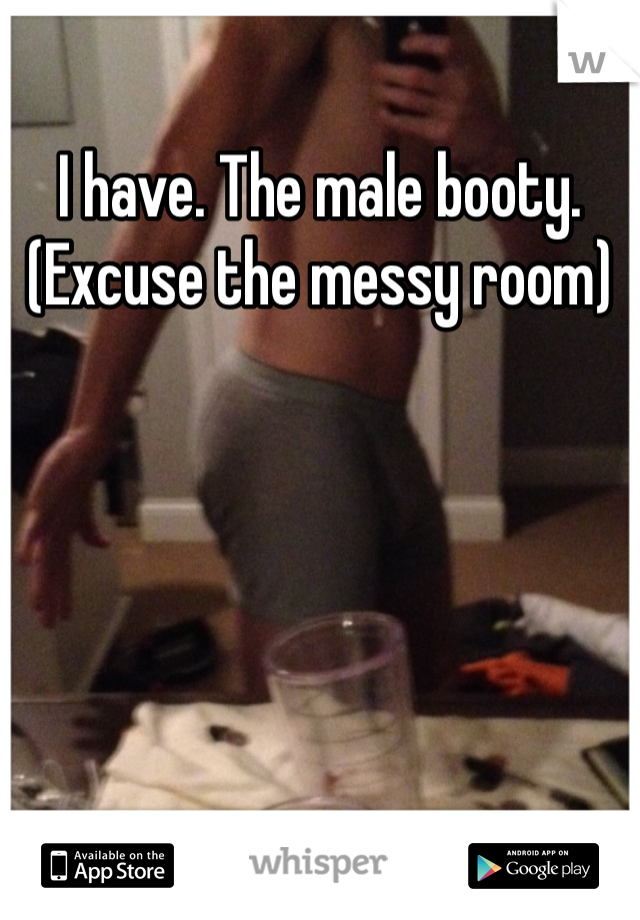 I have. The male booty.
(Excuse the messy room)