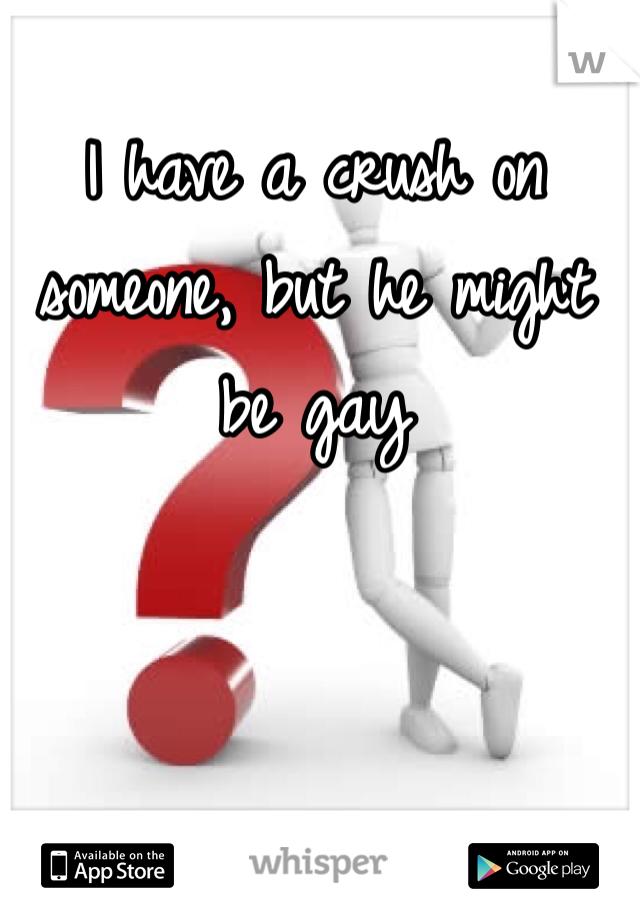 I have a crush on someone, but he might be gay