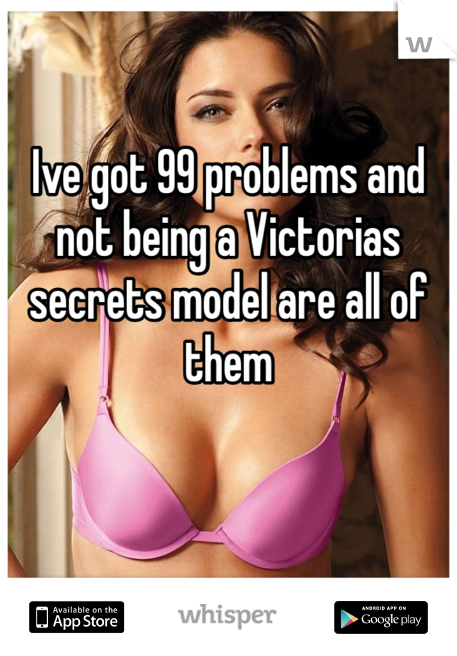 Ive got 99 problems and not being a Victorias secrets model are all of them 