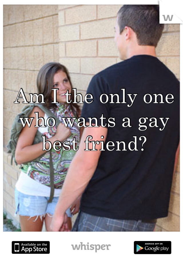 Am I the only one who wants a gay best friend?