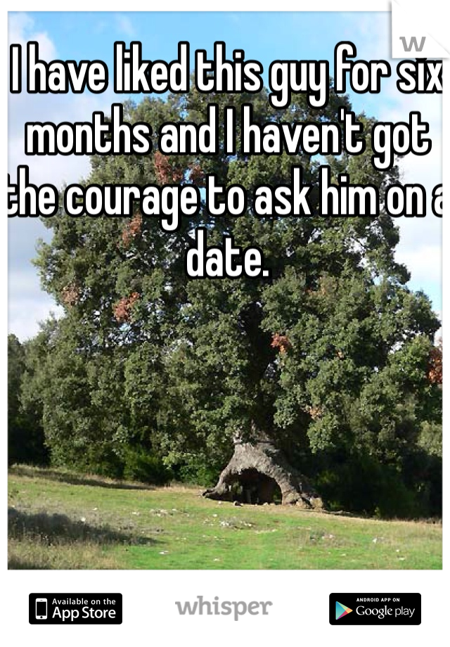 I have liked this guy for six months and I haven't got the courage to ask him on a date.