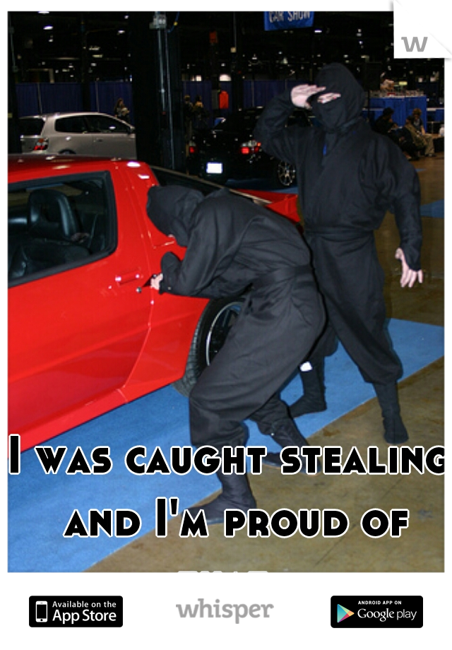 I was caught stealing and I'm proud of that  