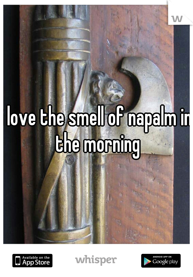 i love the smell of napalm in the morning