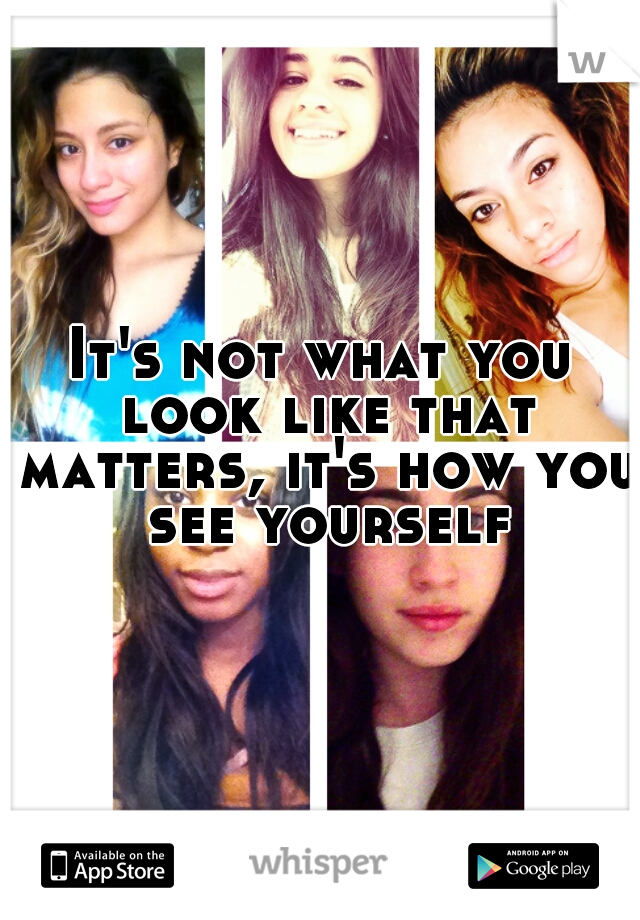 It's not what you look like that matters, it's how you see yourself