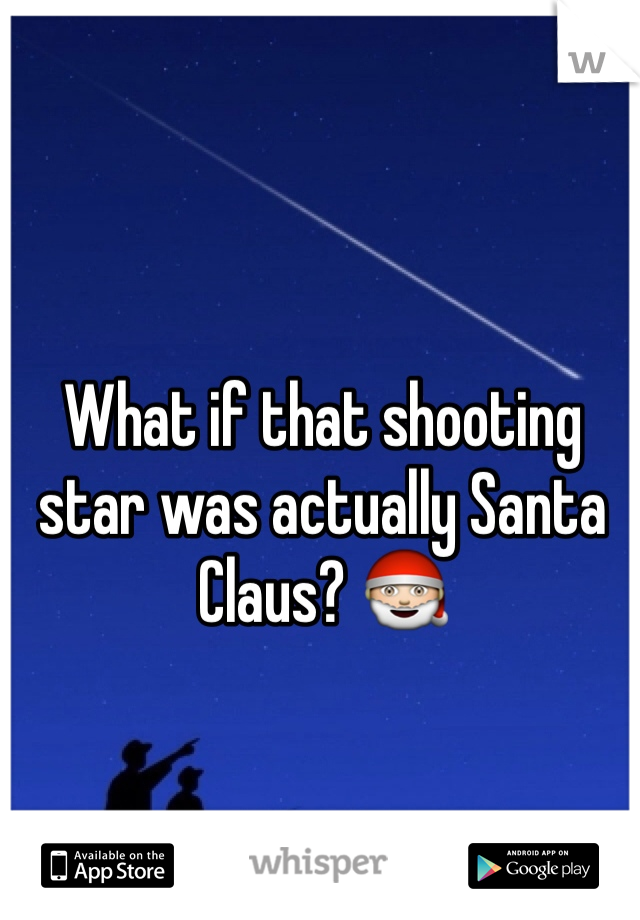 What if that shooting star was actually Santa Claus? 🎅