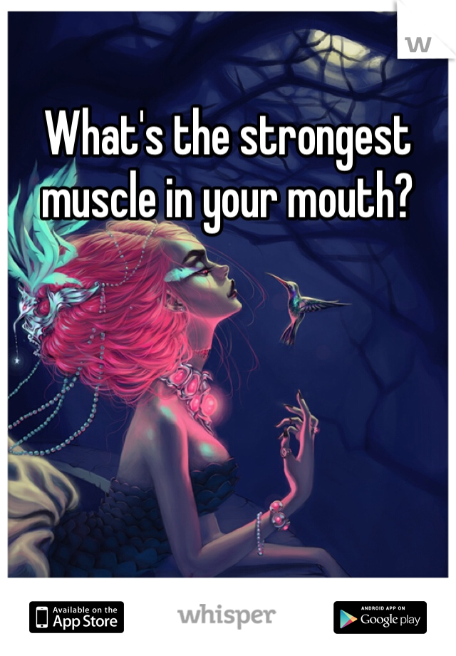 What's the strongest muscle in your mouth?
