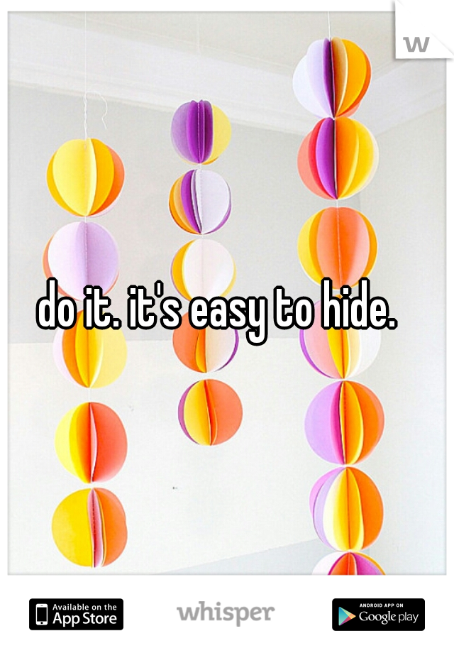 do it. it's easy to hide.  