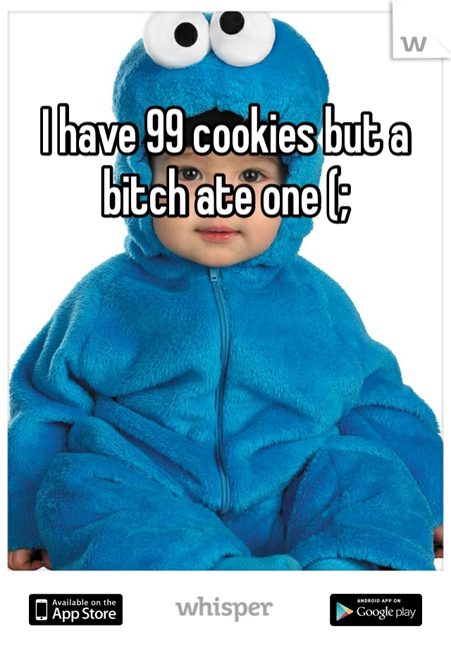 I have 99 cookies but a bitch ate one (;