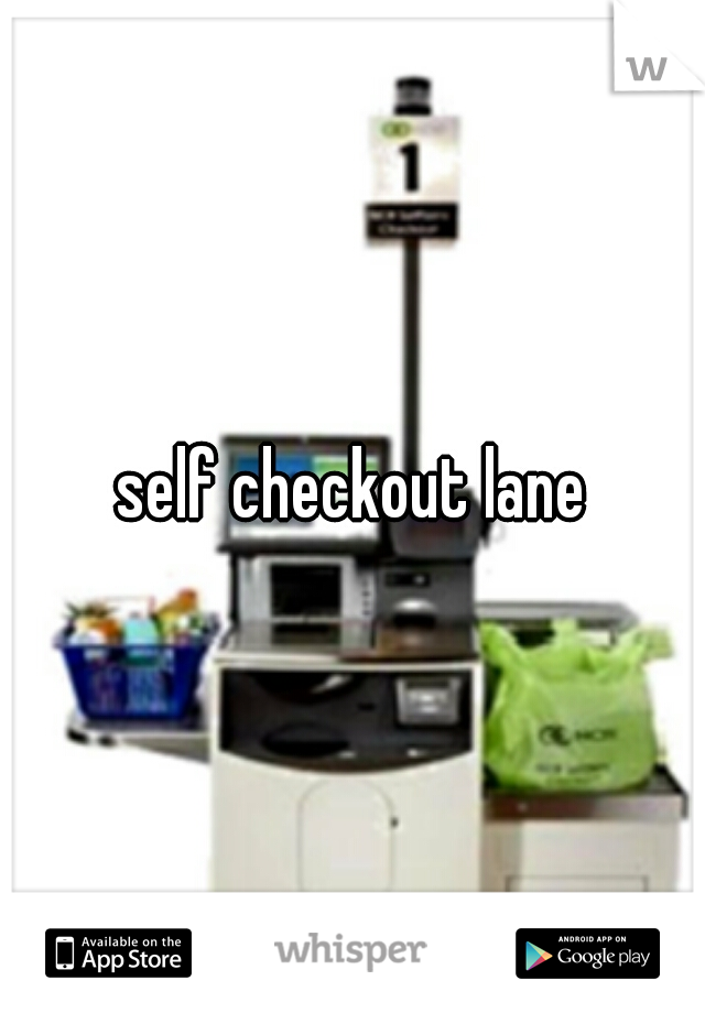 self checkout lane