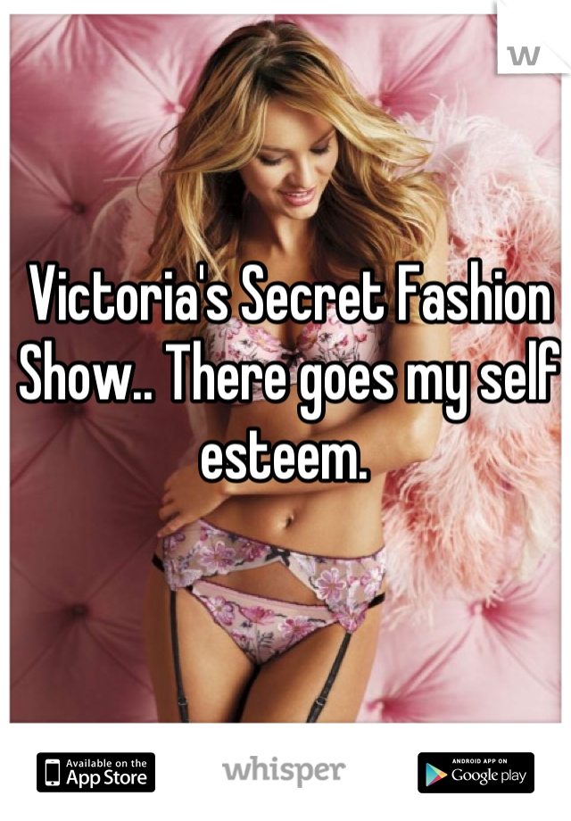Victoria's Secret Fashion Show.. There goes my self esteem. 
