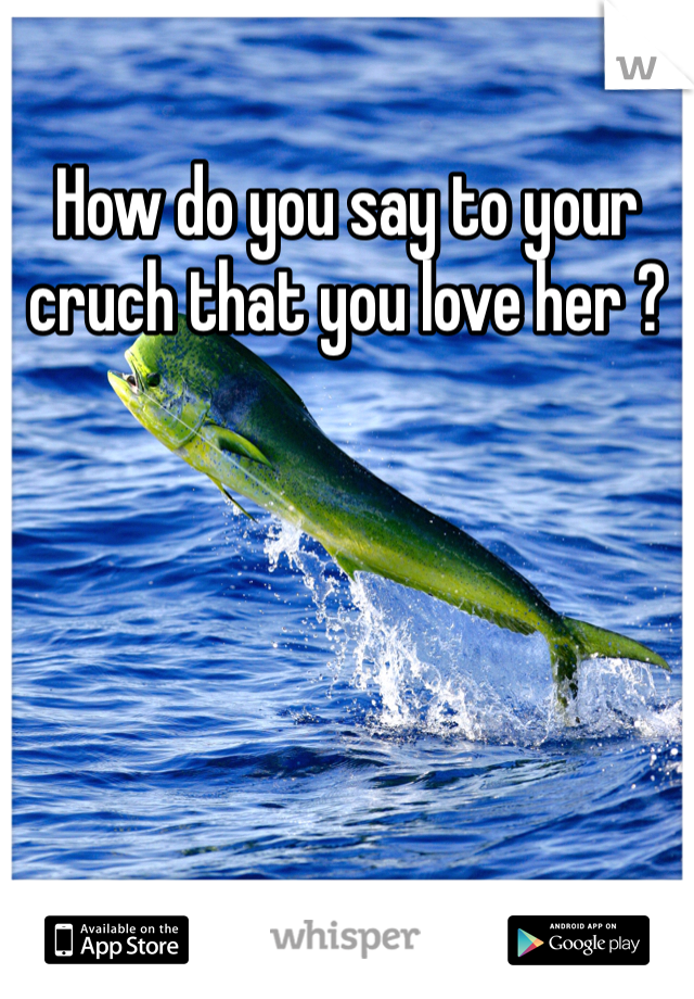 How do you say to your cruch that you love her ?