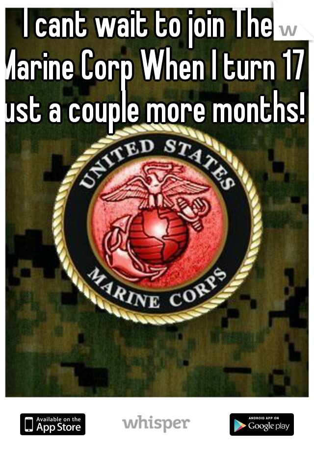 I cant wait to join The Marine Corp When I turn 17 just a couple more months!
