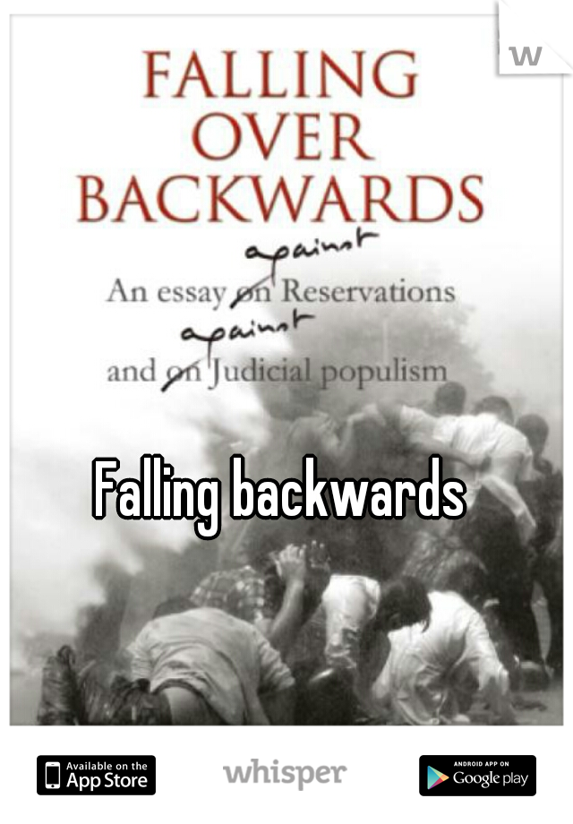 Falling backwards