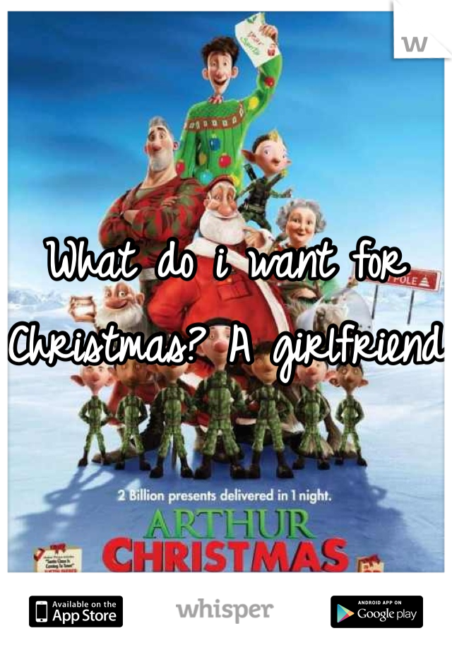 What do i want for Christmas? A girlfriend