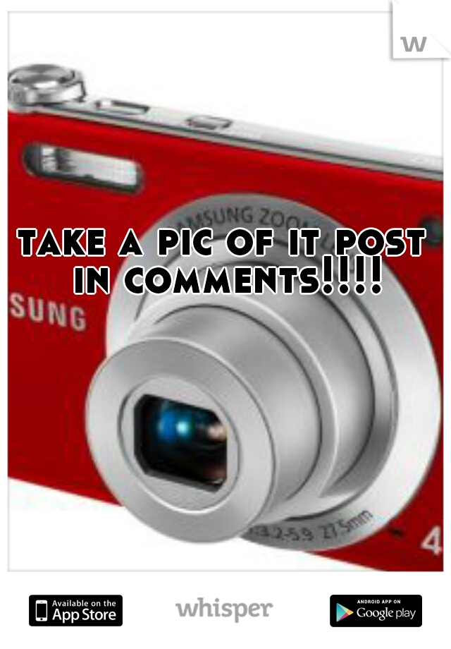 take a pic of it post in comments!!!!