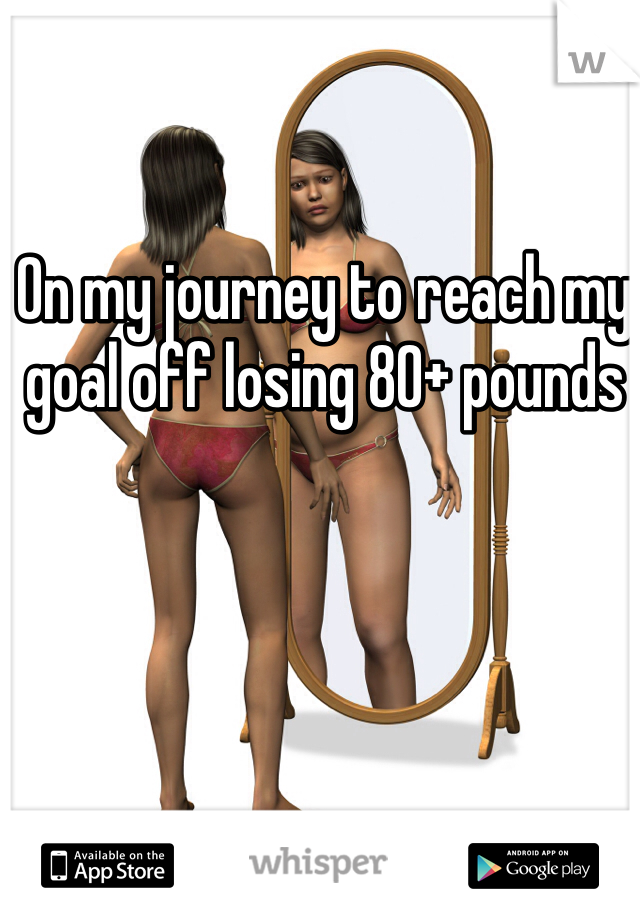 On my journey to reach my goal off losing 80+ pounds 