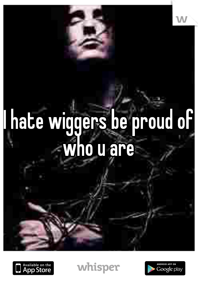 I hate wiggers be proud of who u are 
