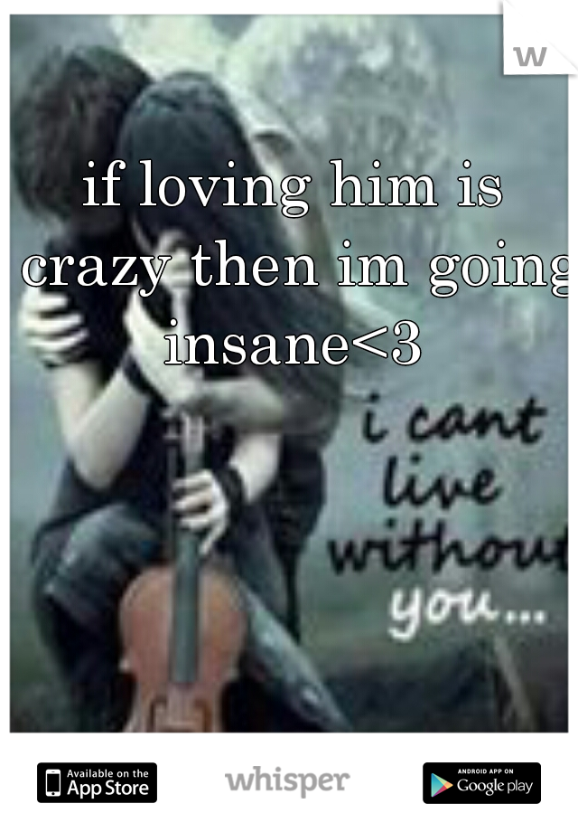 if loving him is crazy then im going insane<3 