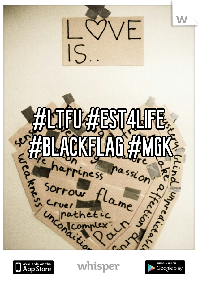 #LTFU #EST4LIFE #BLACKFLAG #MGK