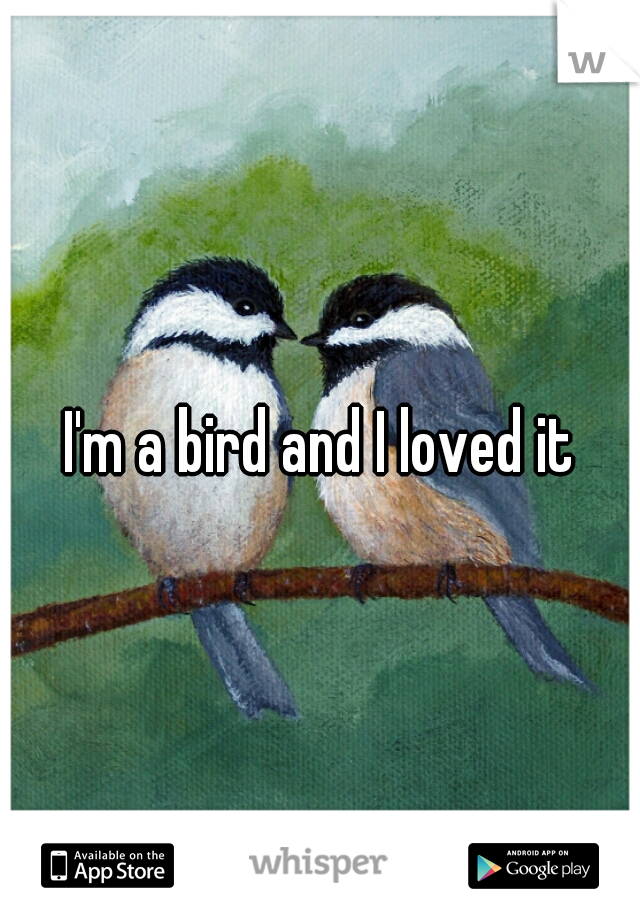 I'm a bird and I loved it
