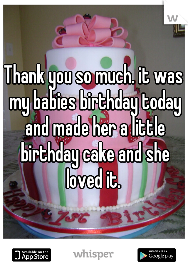 Thank you so much. it was my babies birthday today and made her a little birthday cake and she loved it. 