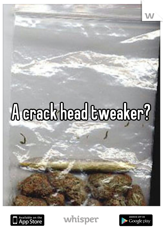 A crack head tweaker?